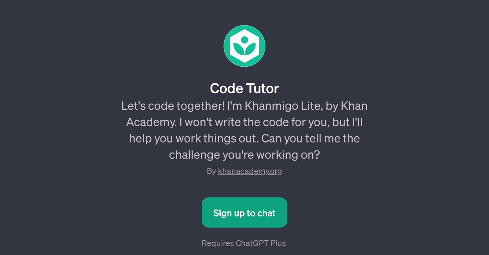 Code Tutor website
