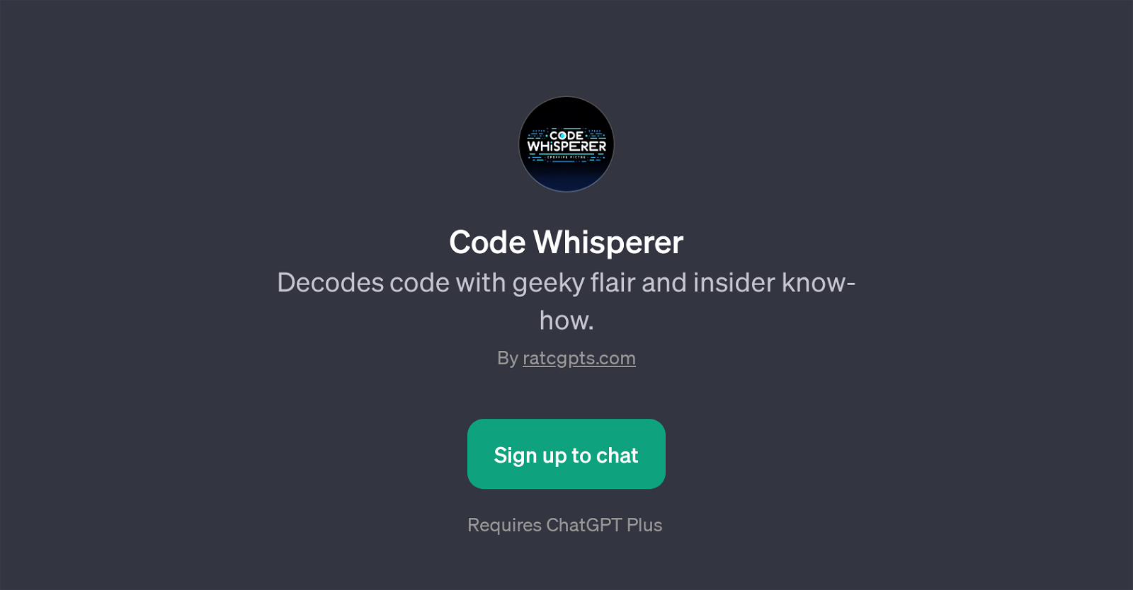 Code Whisperer website