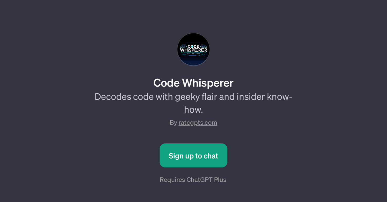 Code Whisperer website