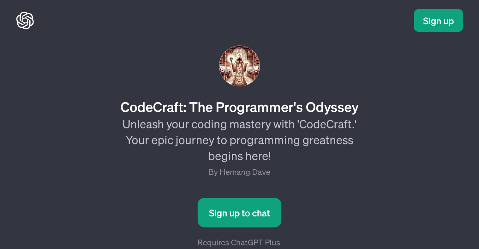CodeCraft: The Programmer's Odyssey website