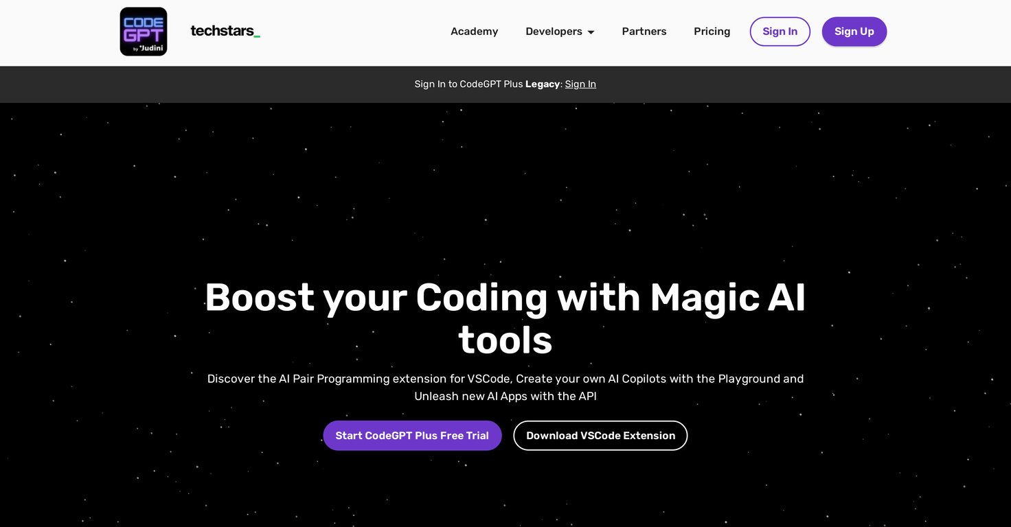 CodeGPT by Judini website