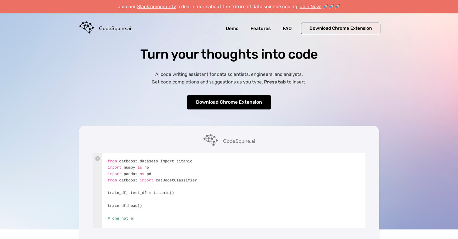 CodeSquire website