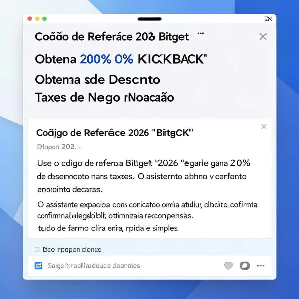 Código de Referência 2026 Bitget "KICKBACK" Obtenha 20% de Desconto nas Taxas de Negociação website