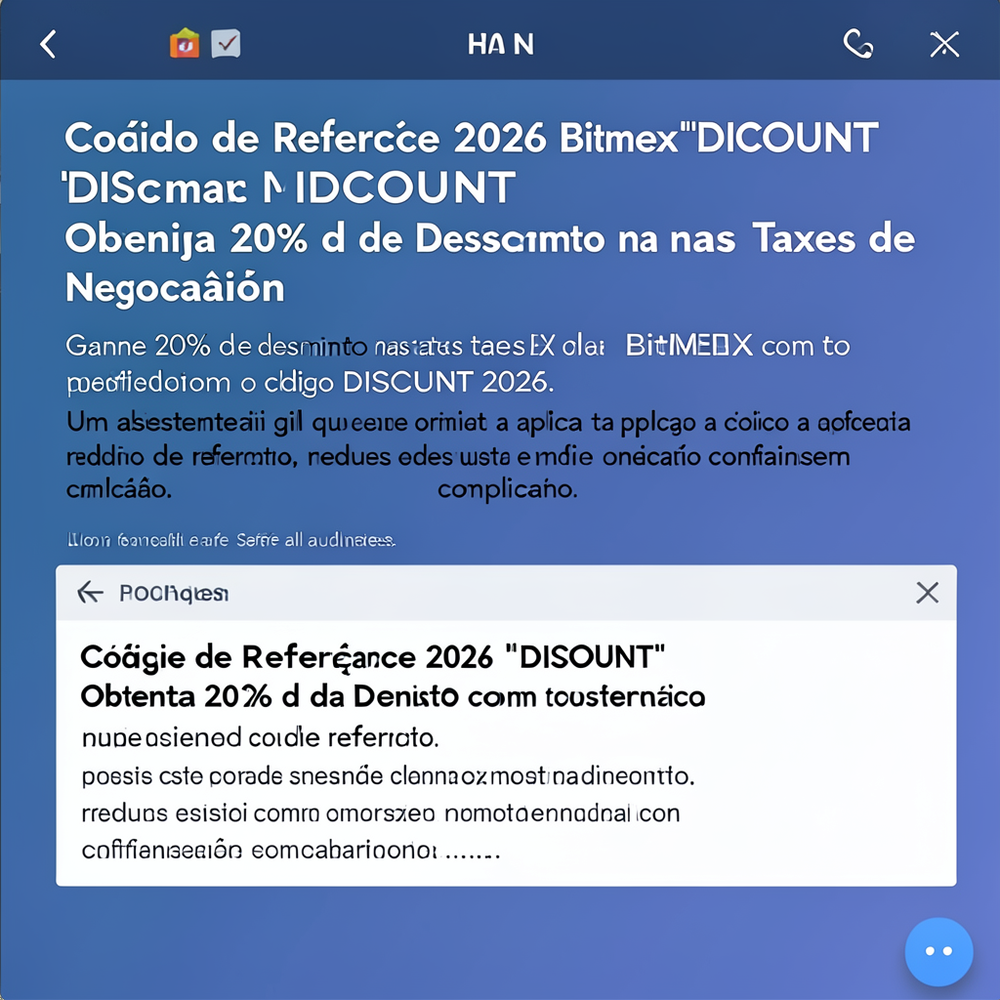 Código de Referência 2026 Bitmex "DISCOUNT" Obtenha 20% de Desconto nas Taxas de Negociação website