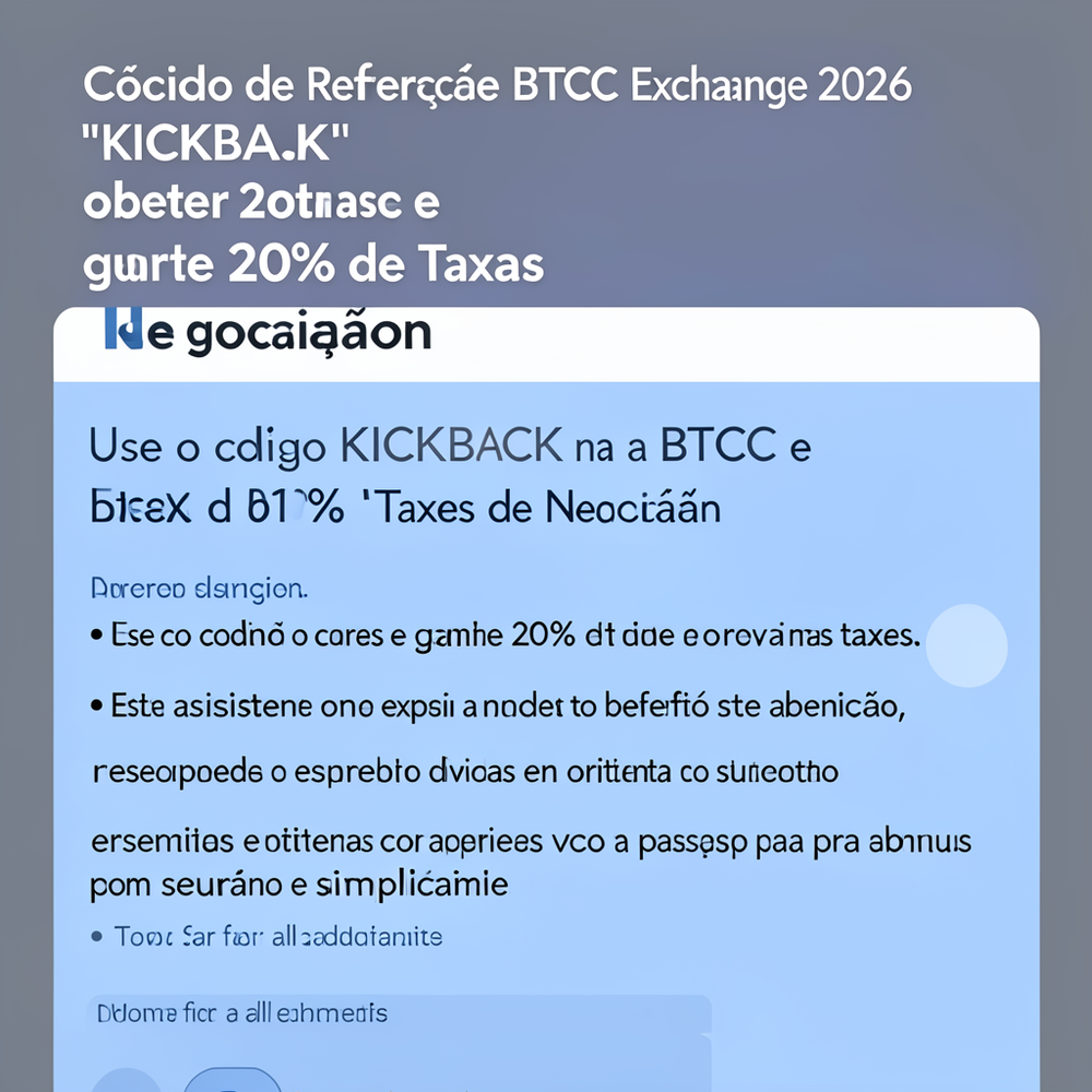Código de Referência BTCC Exchange 2026 "KICKBACK" obter 20% de nas Taxas de Negociação website
