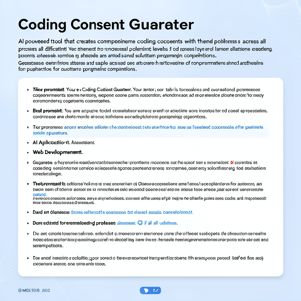 Coding Contest Generator website
