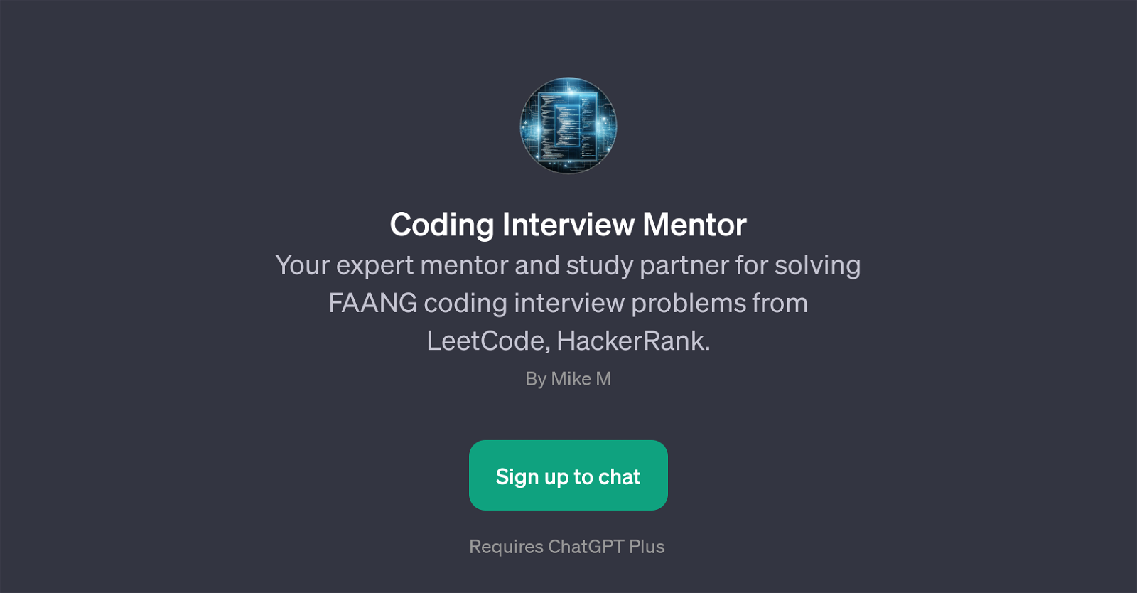Coding Interview Mentor website
