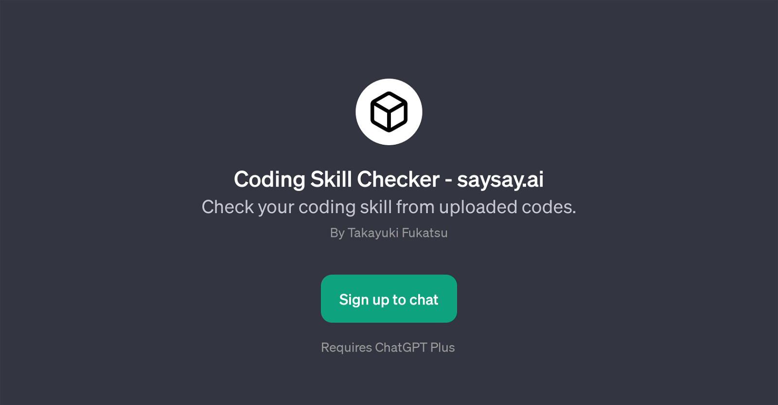 Coding Skill Checker - saysay.ai website
