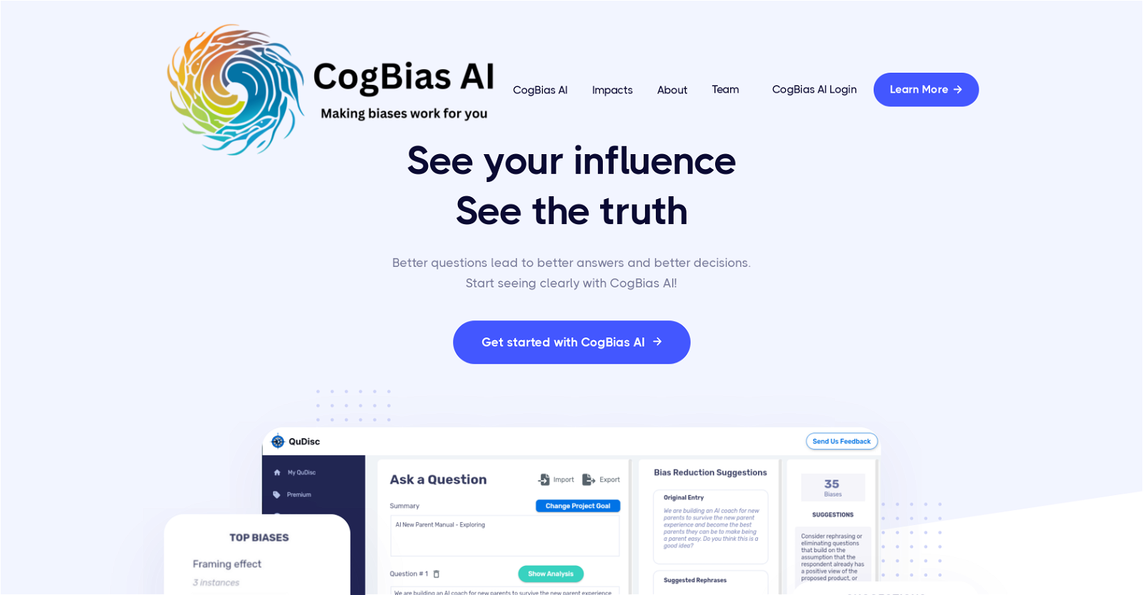 CogBias AI website