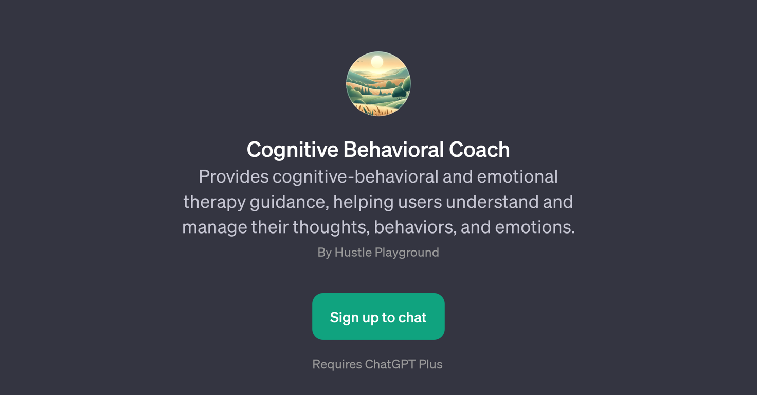Cognitive Behavioral Coach website