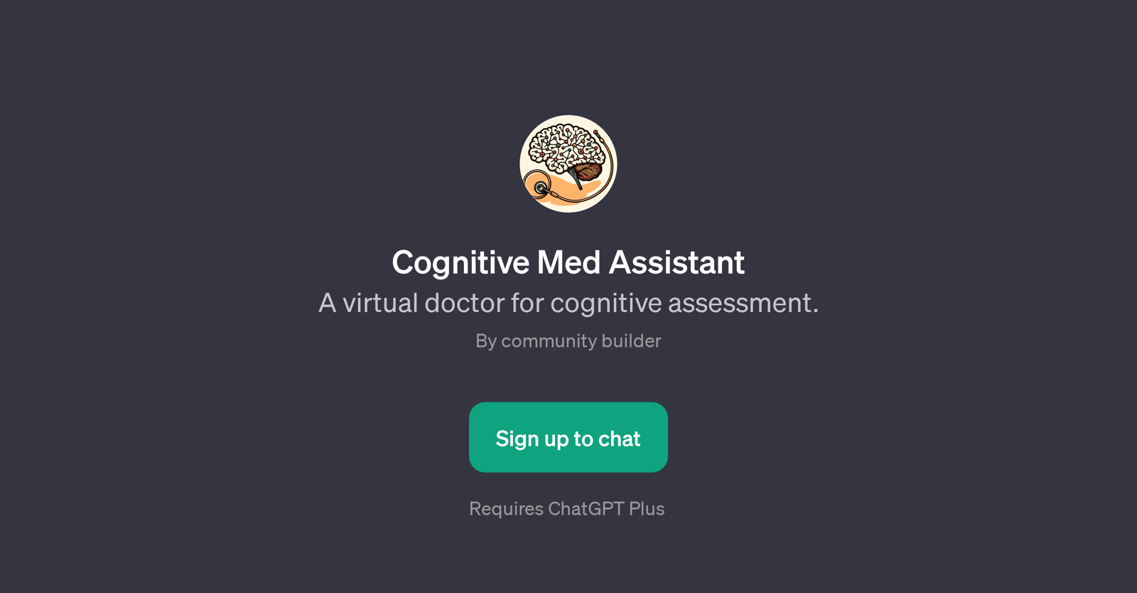 Cognitive Med Assistant website