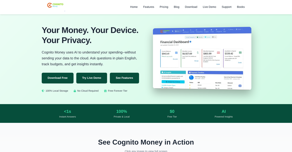 Cognito Money website