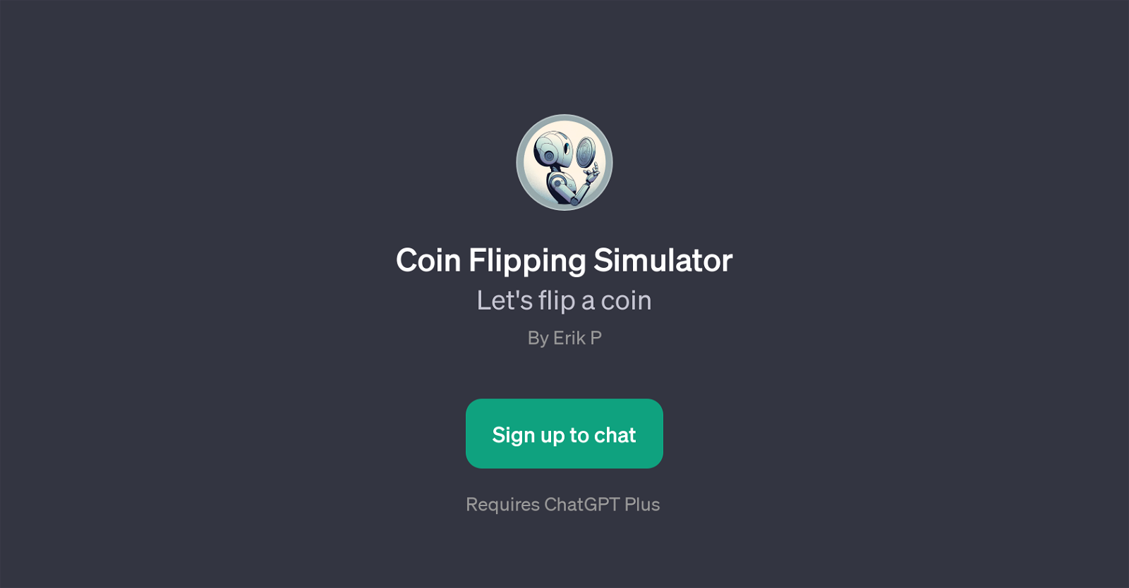 Coin Flipping Simulator website