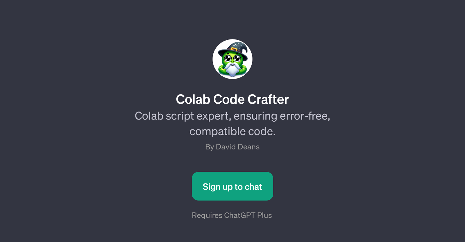Colab Code Crafter website