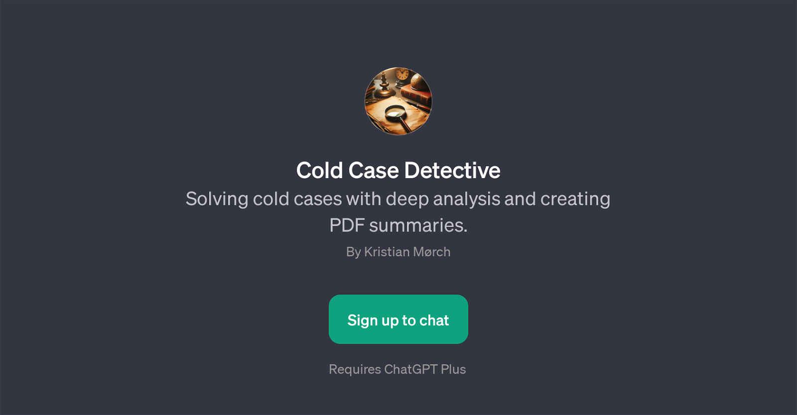 Cold Case Detective website