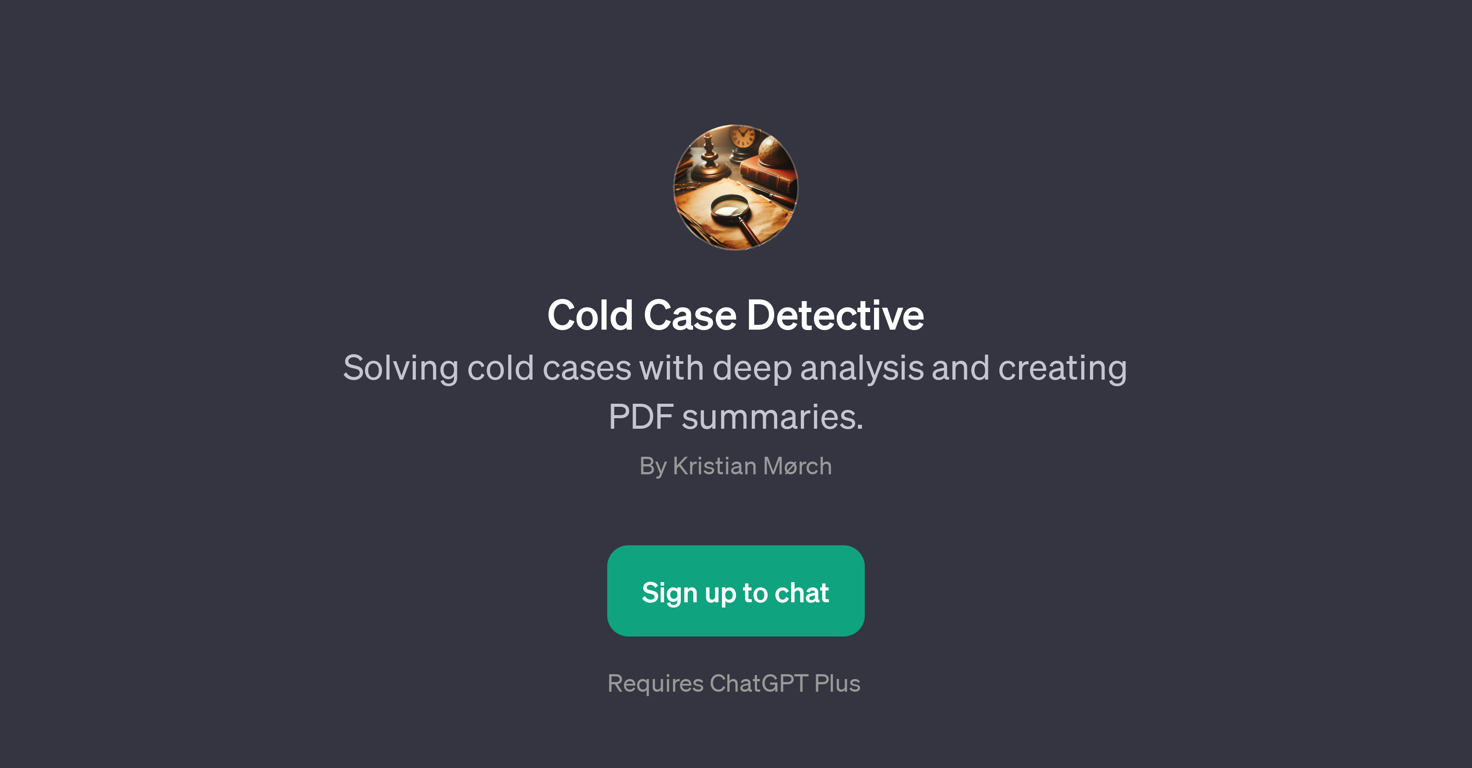 Cold Case Detective website