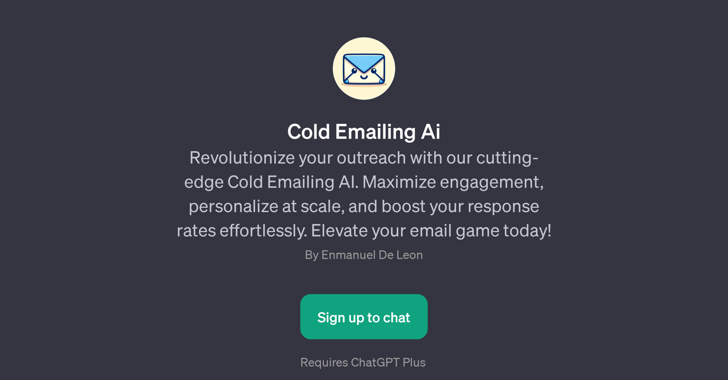 Cold Emailing AI website