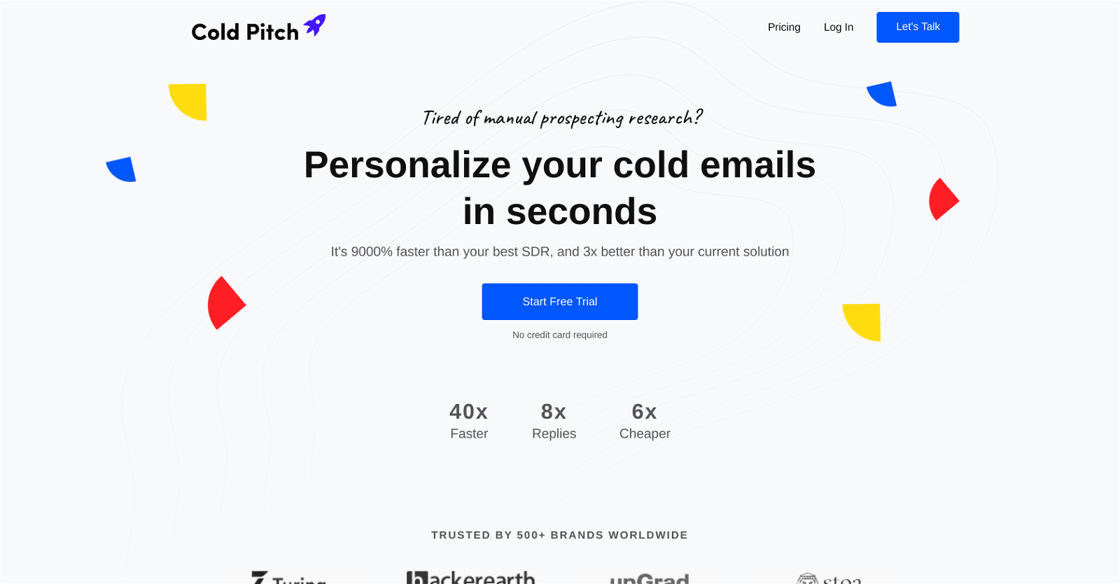 Cold Pitch website