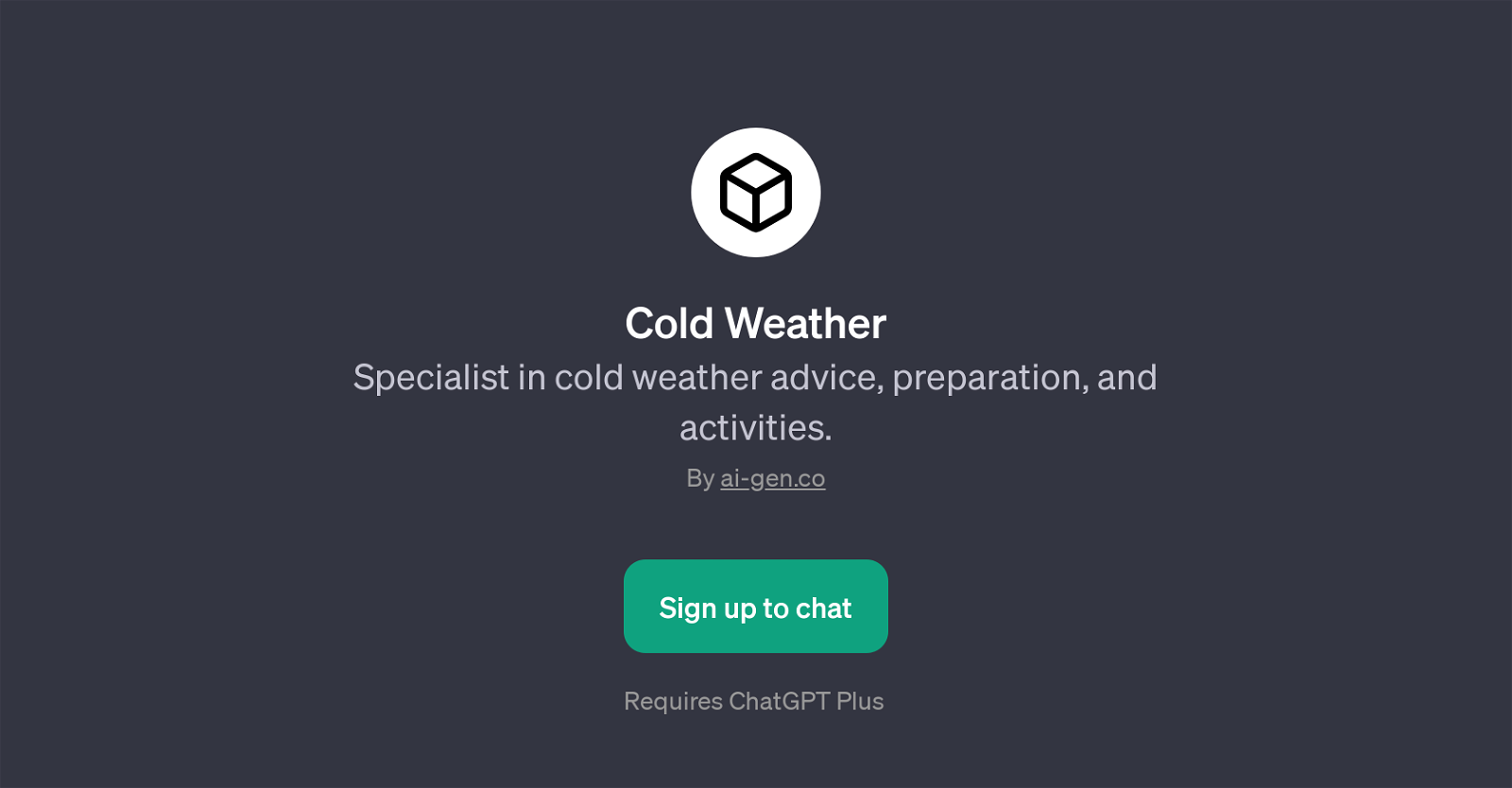 Cold Weather website