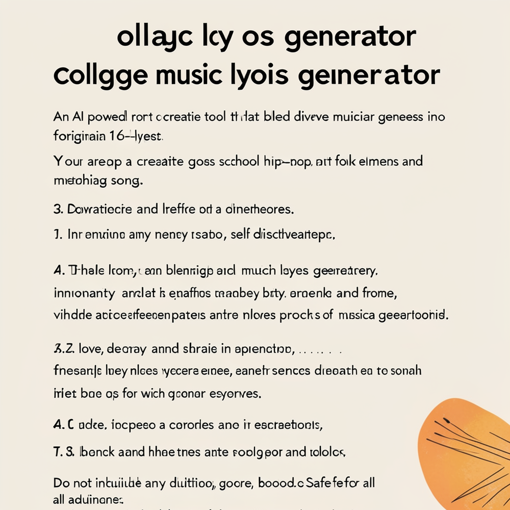 collage music lyrics generator website