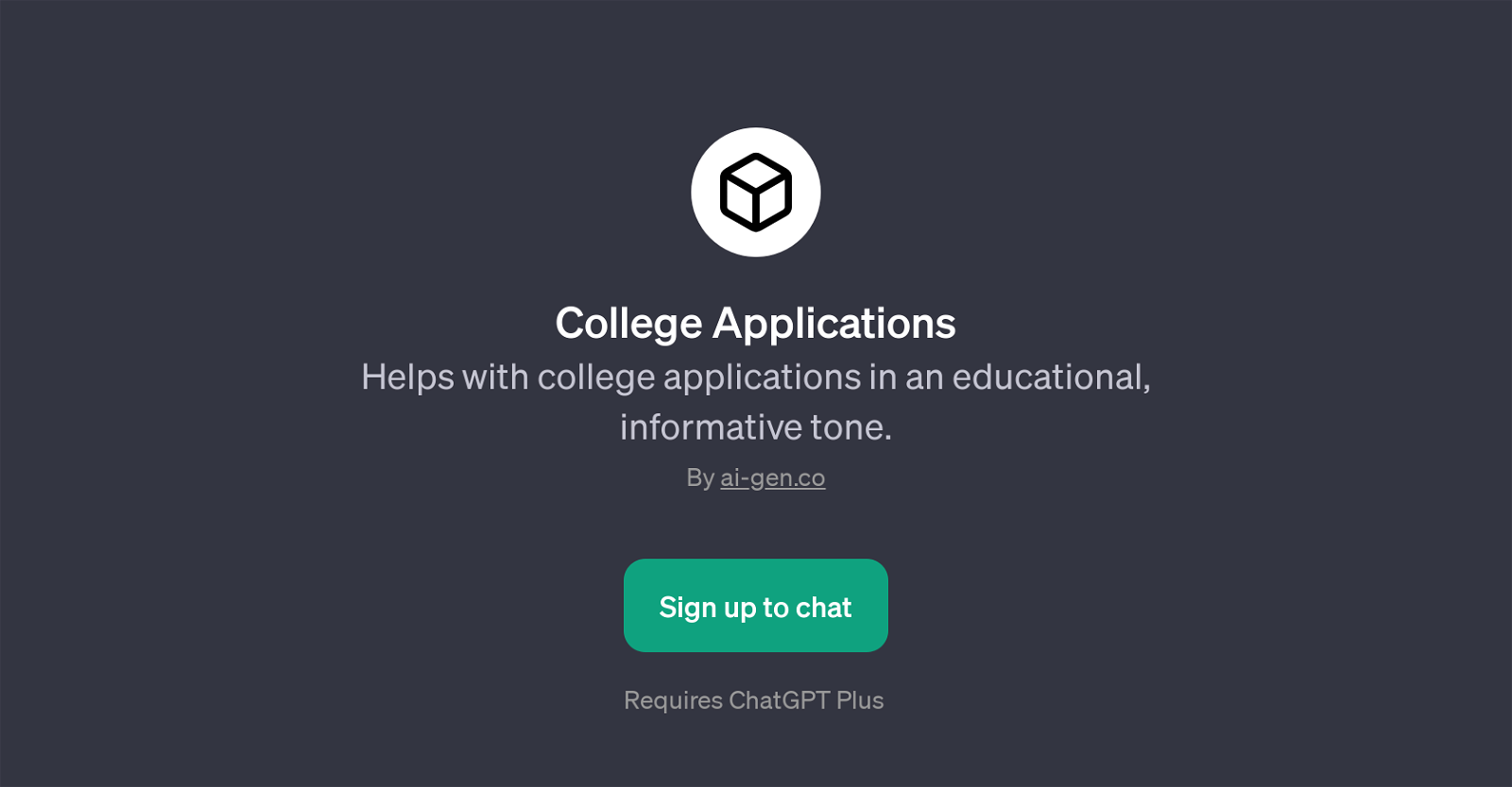 College Applications website