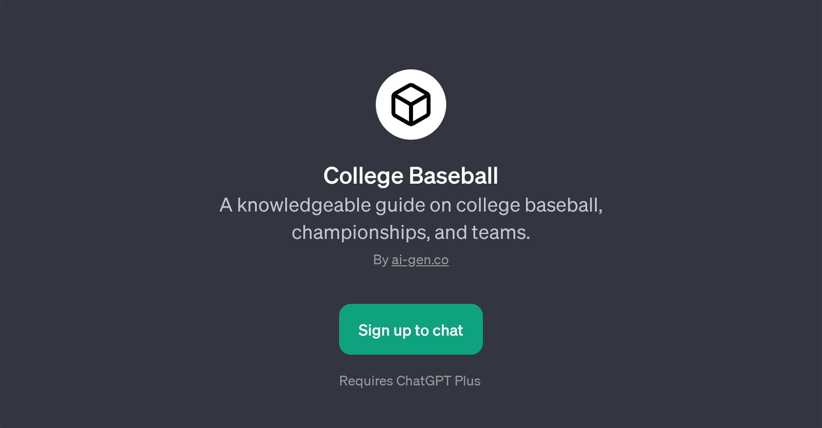 College Baseball website