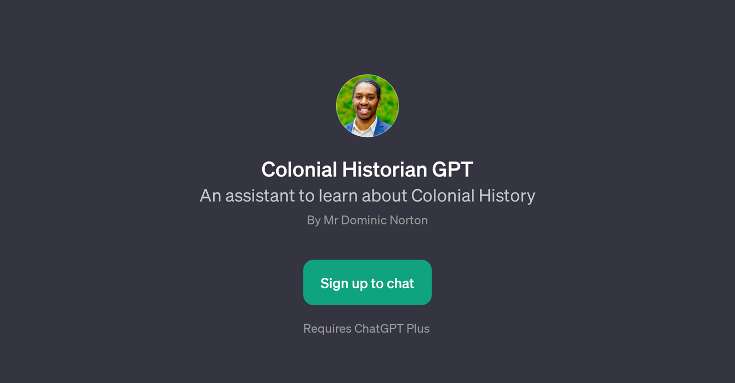 Colonial Historian GPT website