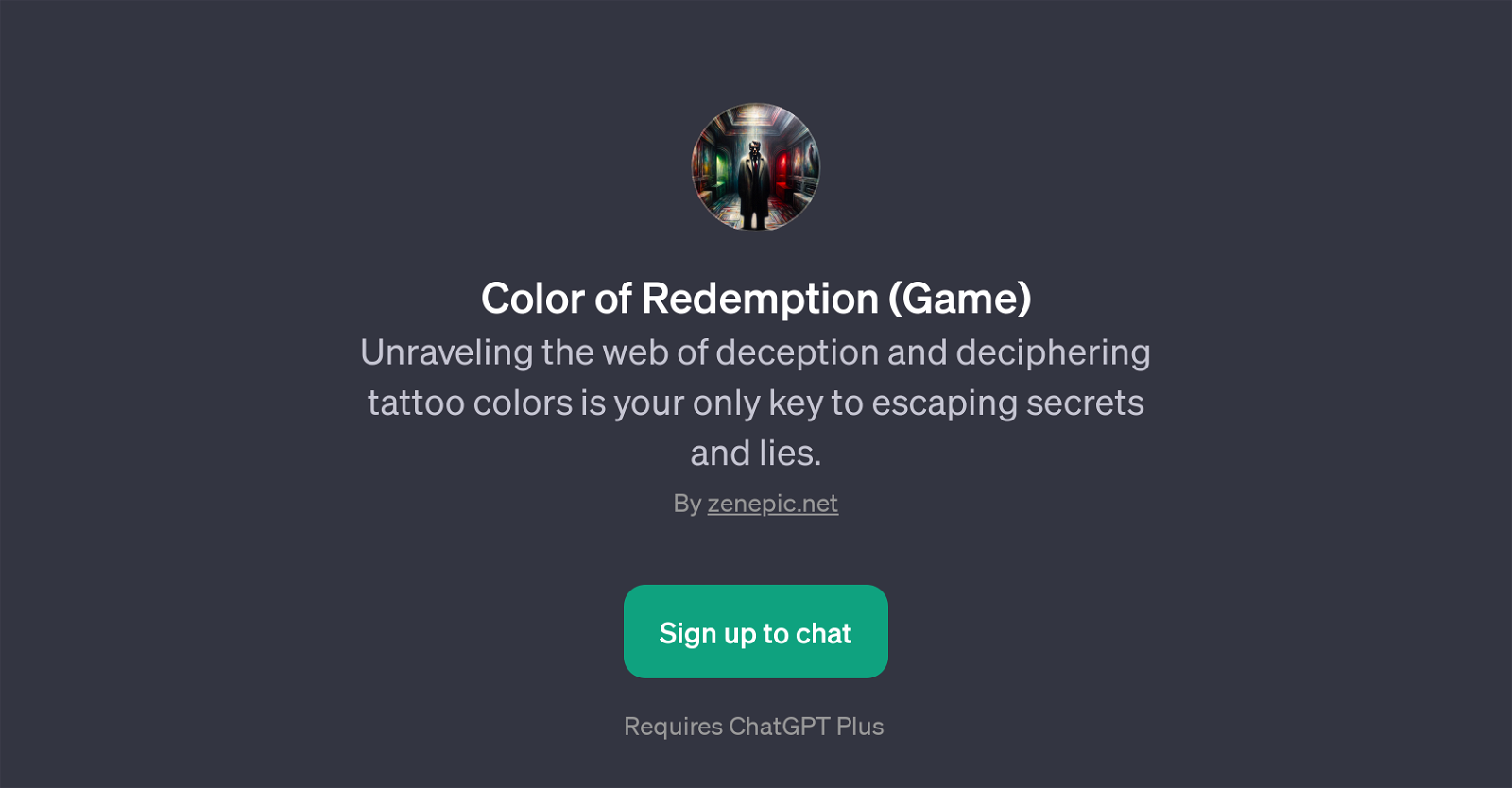 Color of Redemption (Game) website