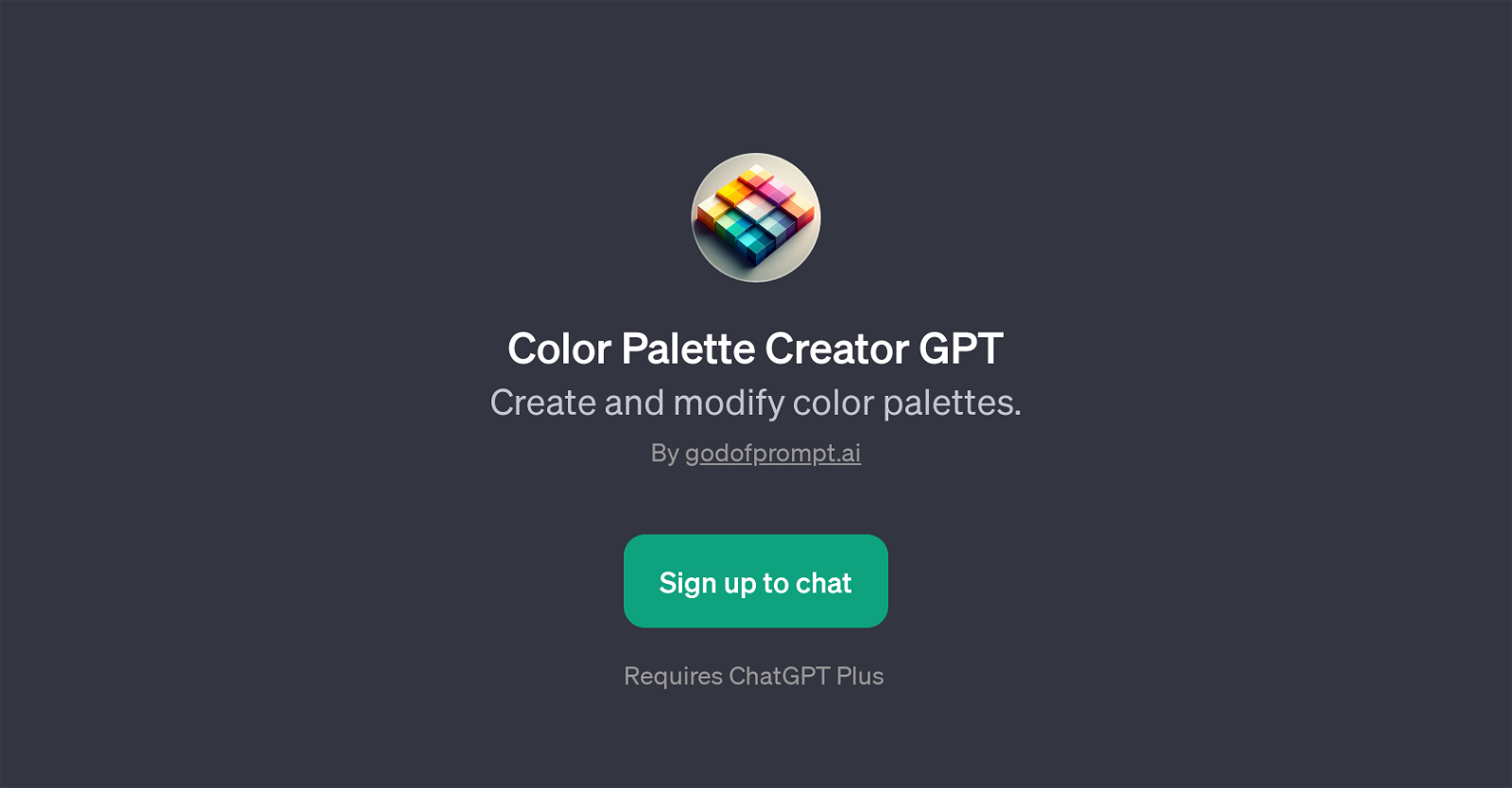 Color Palette Creator GPT website