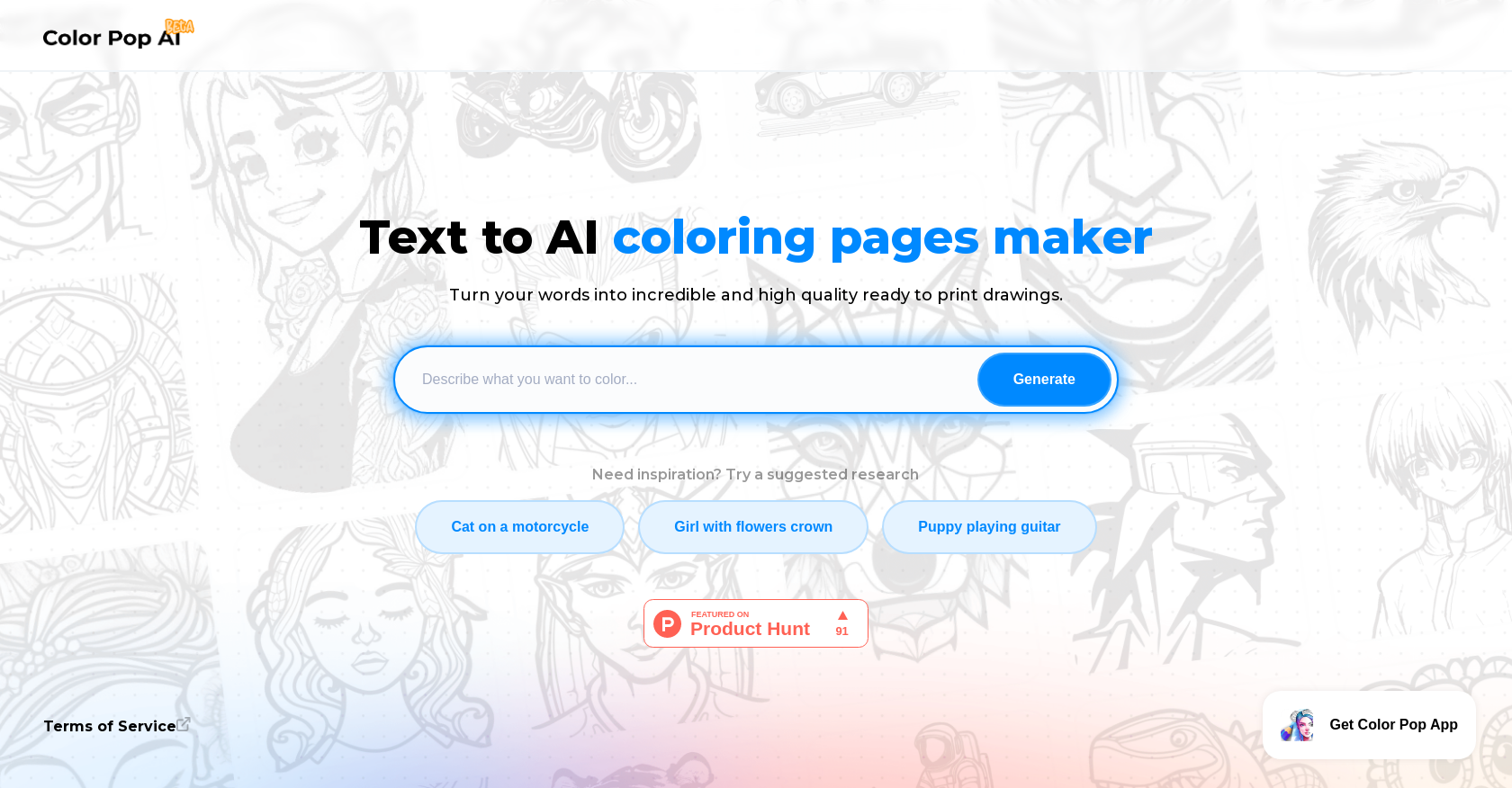 Color Pop Ai - Coloring Pages - Ai Database