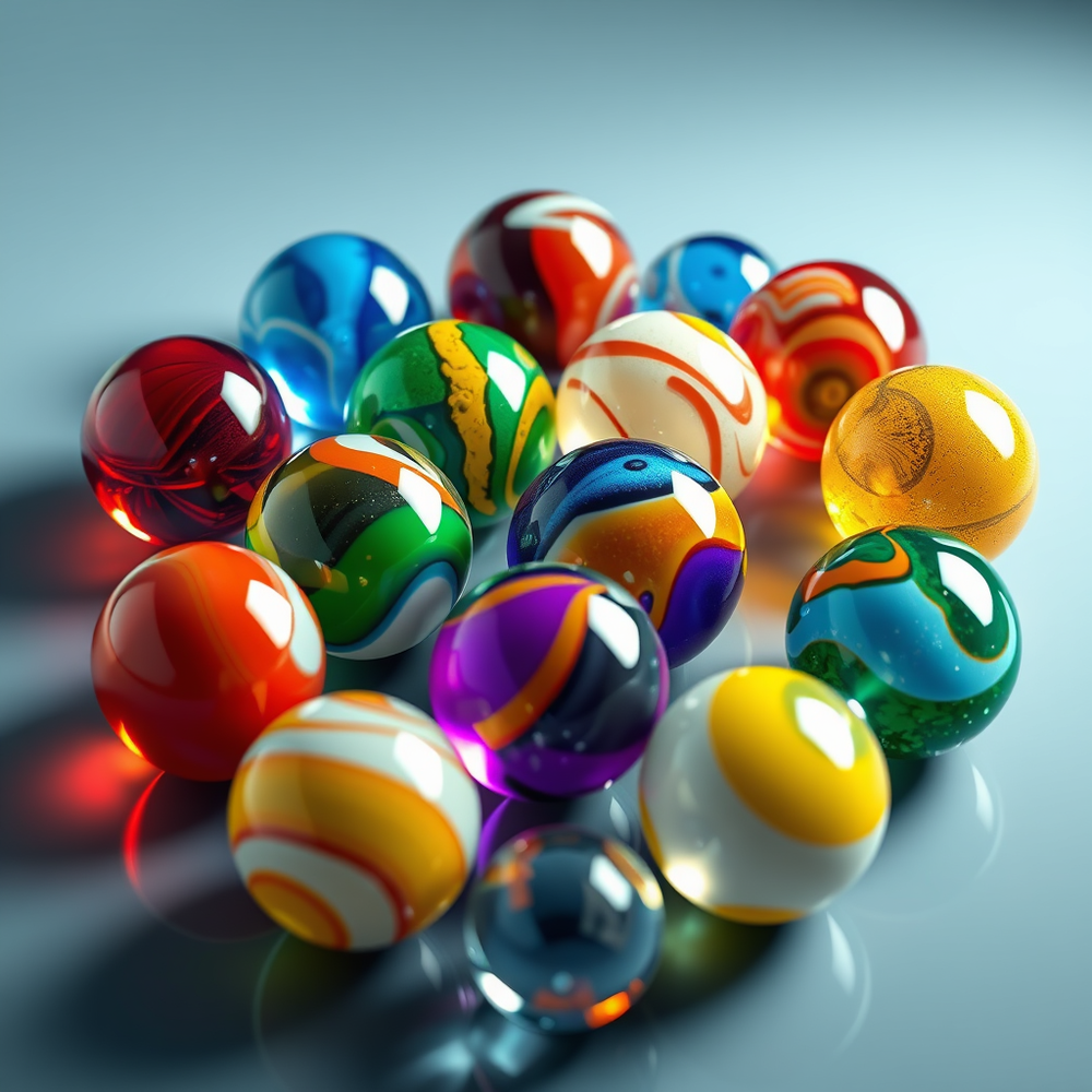 colored marbles  3d website