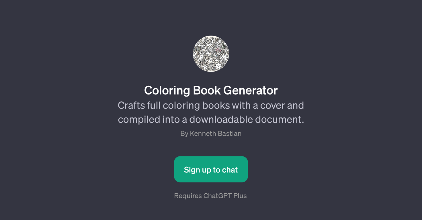 Coloring Book Generator website