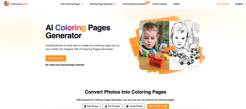 ColoringBook AI website