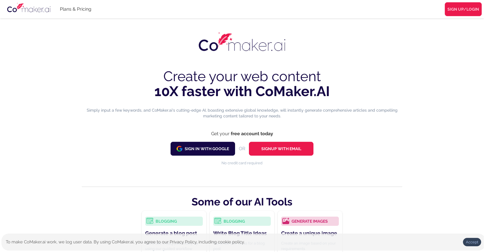 Comaker website