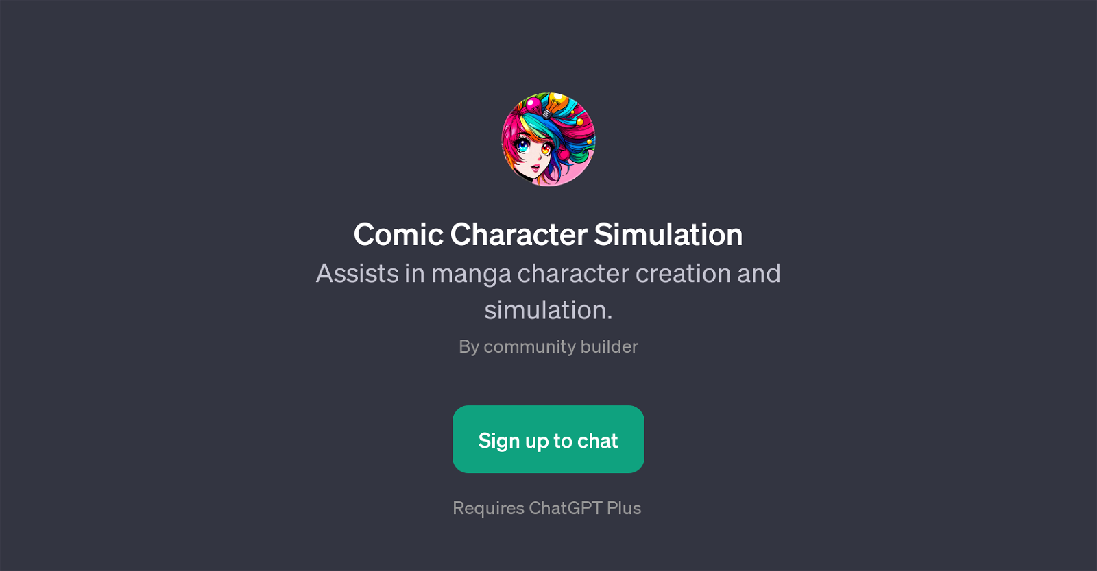 Comic Character Simulation website