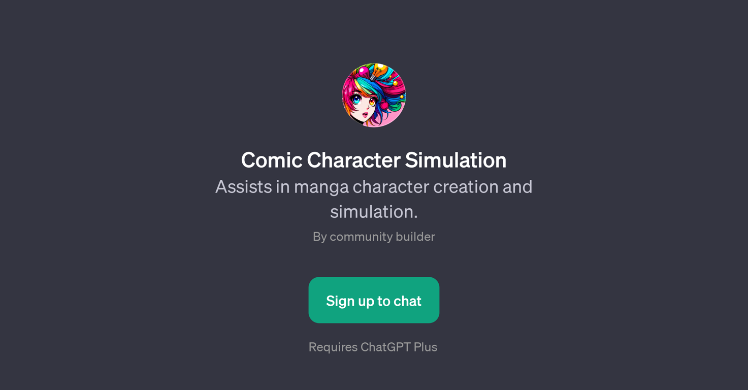 Comic Character Simulation website