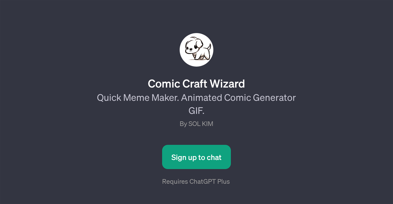 Comic Craft Wizard website