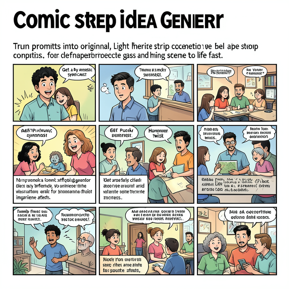 comic strip idea gener website