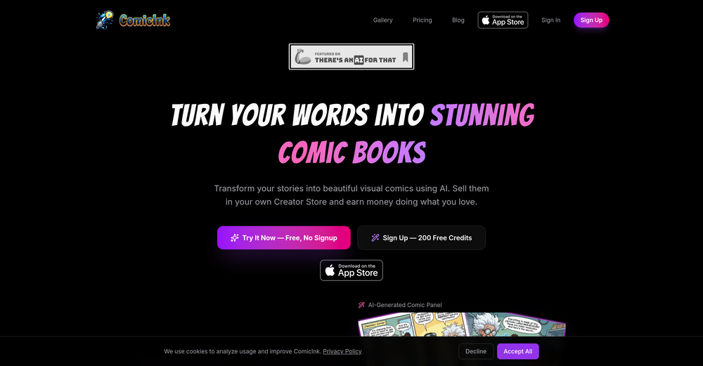 ComicInk website