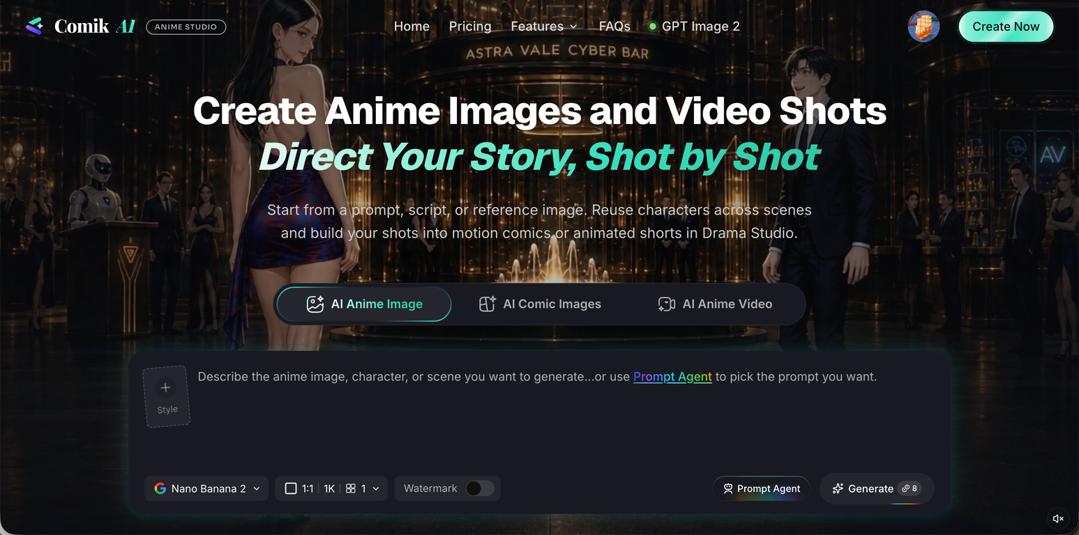Comik AI website