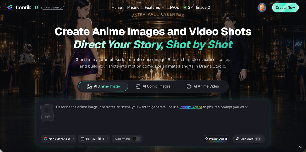 Comik AI website