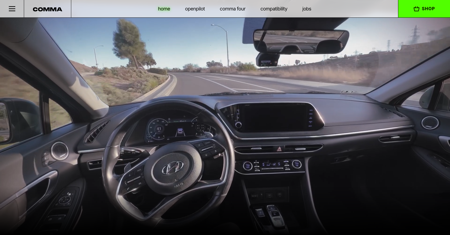 comma.ai website