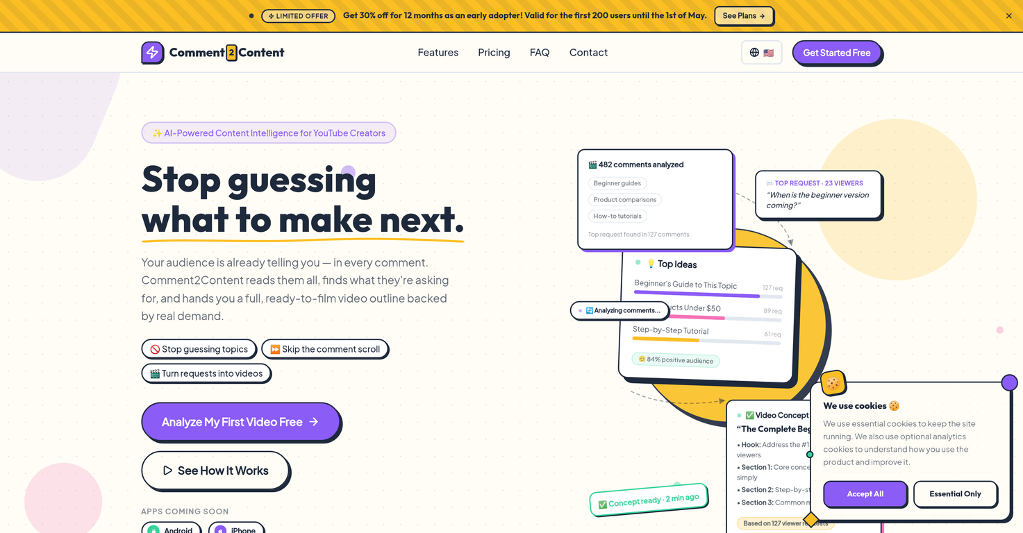 Comment2Content website