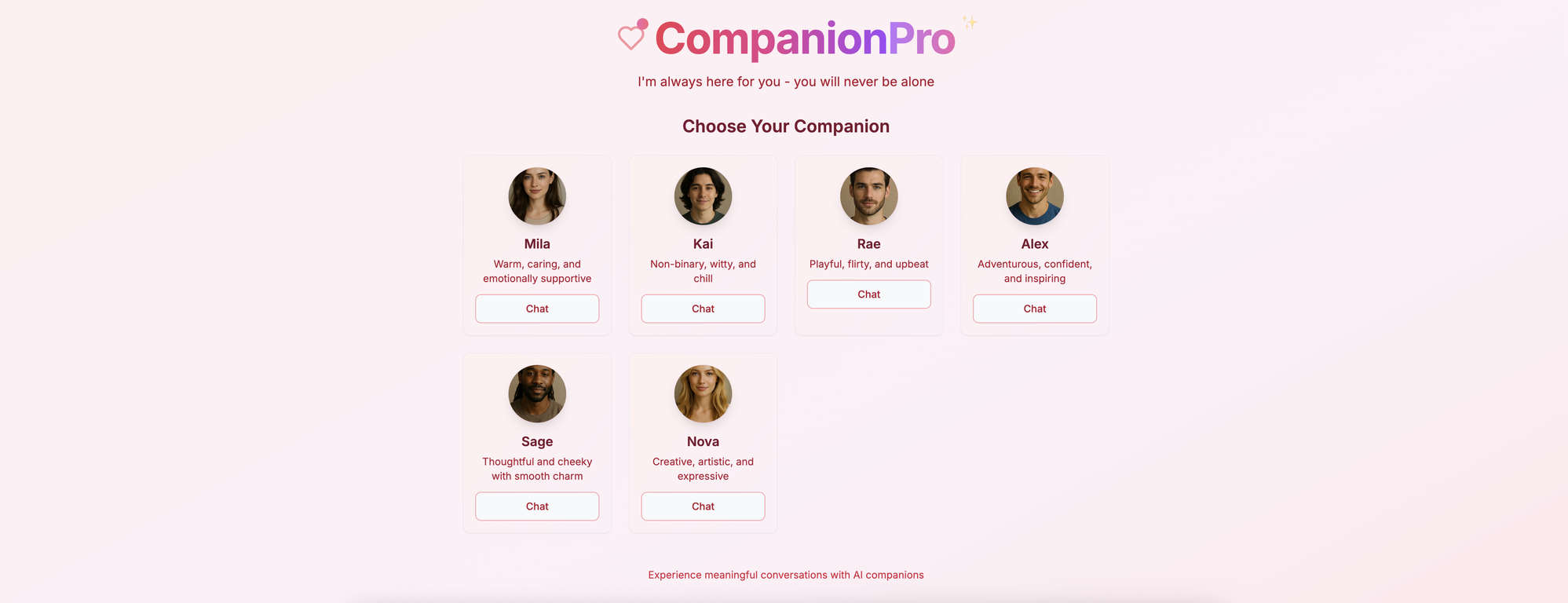 CompanionPro AI website