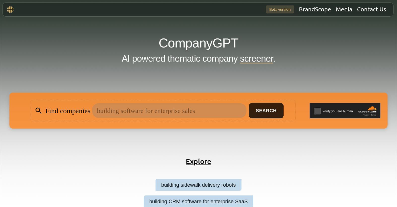 CompanyGPT website