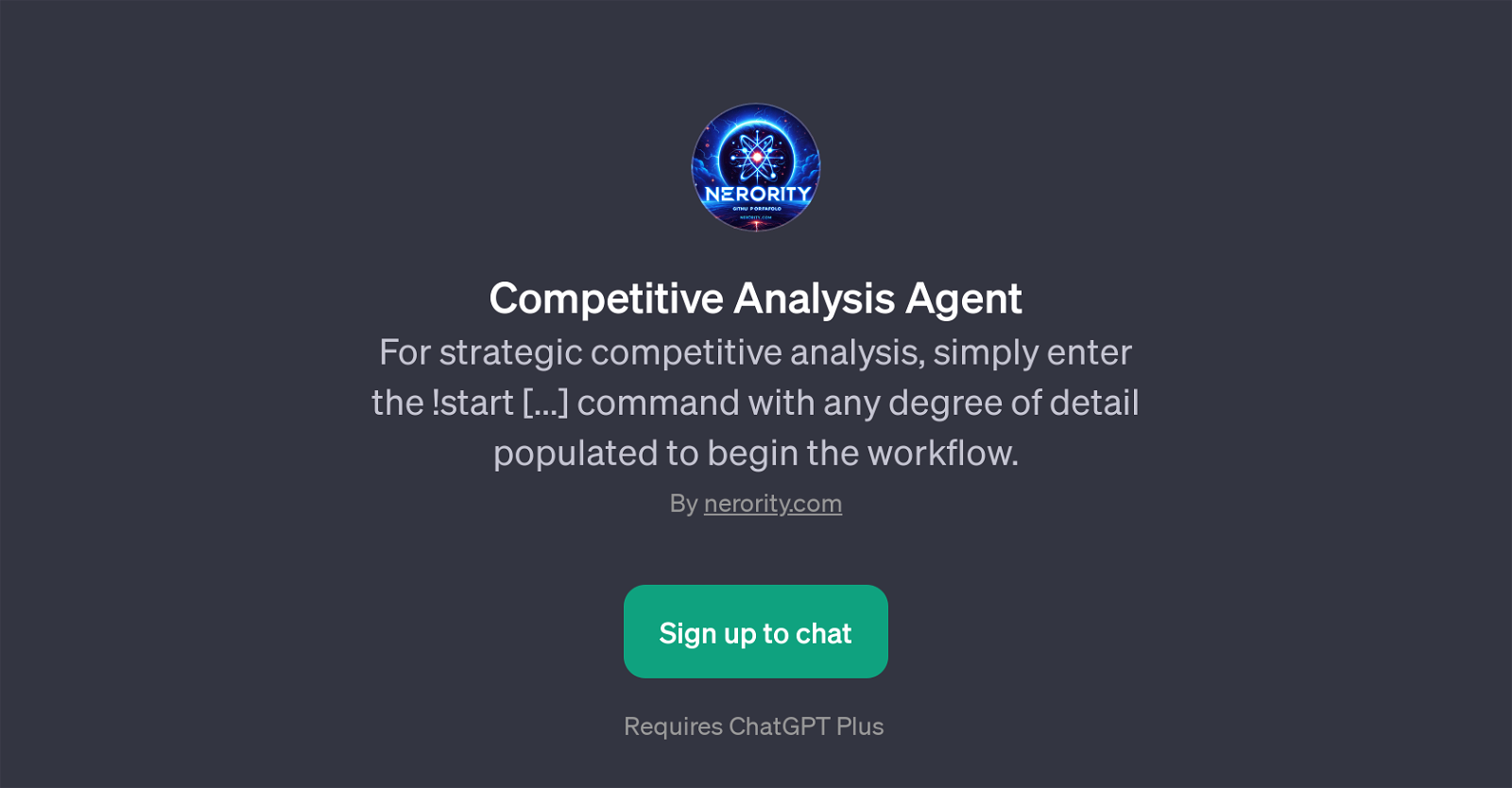 Competitive Analysis Agent website