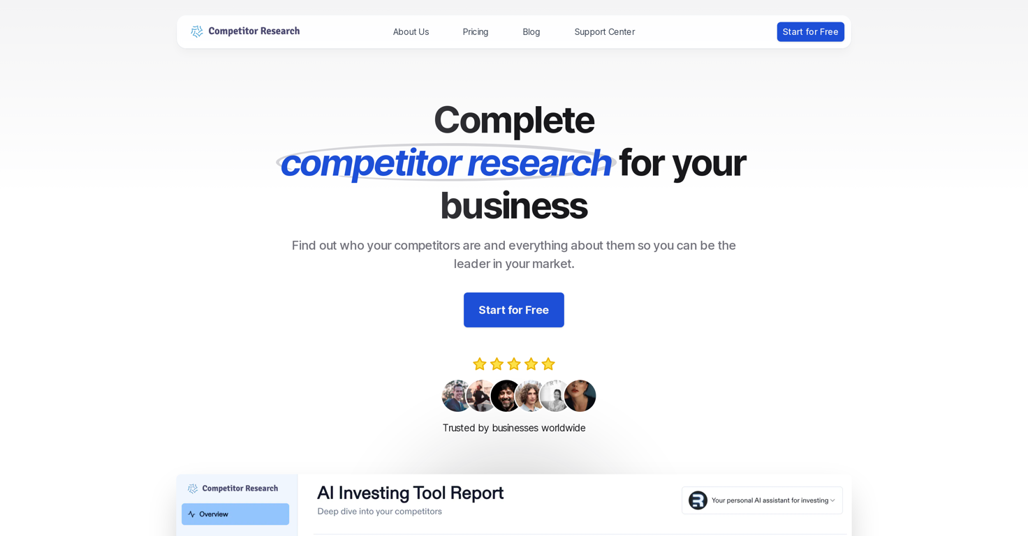 Competitor Research website