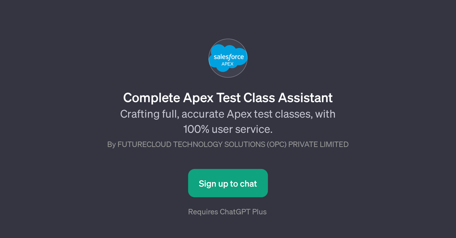 Complete Apex Test Class Assistant website