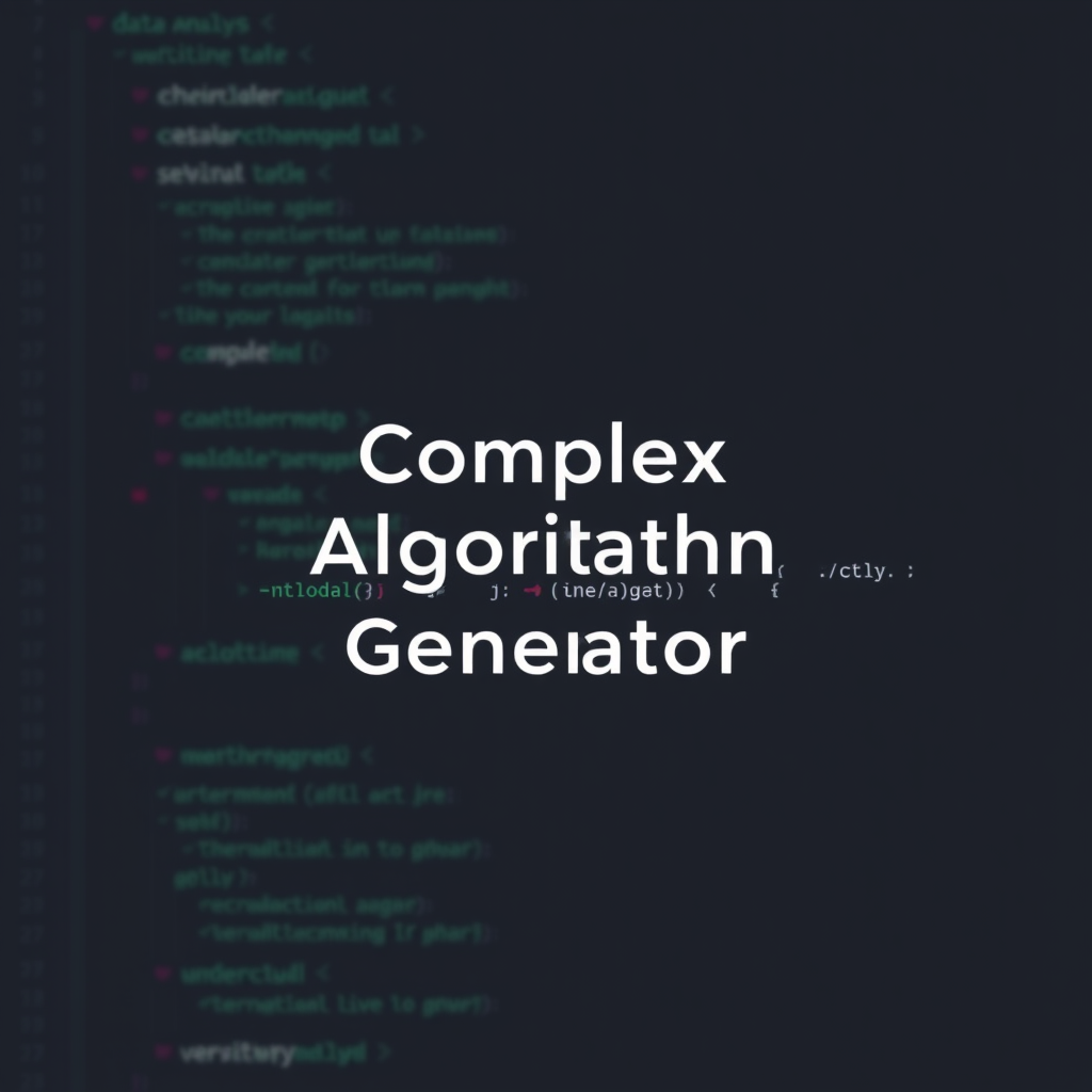 Complex Algorithm Generator - (Free, No Signup AI Tool)