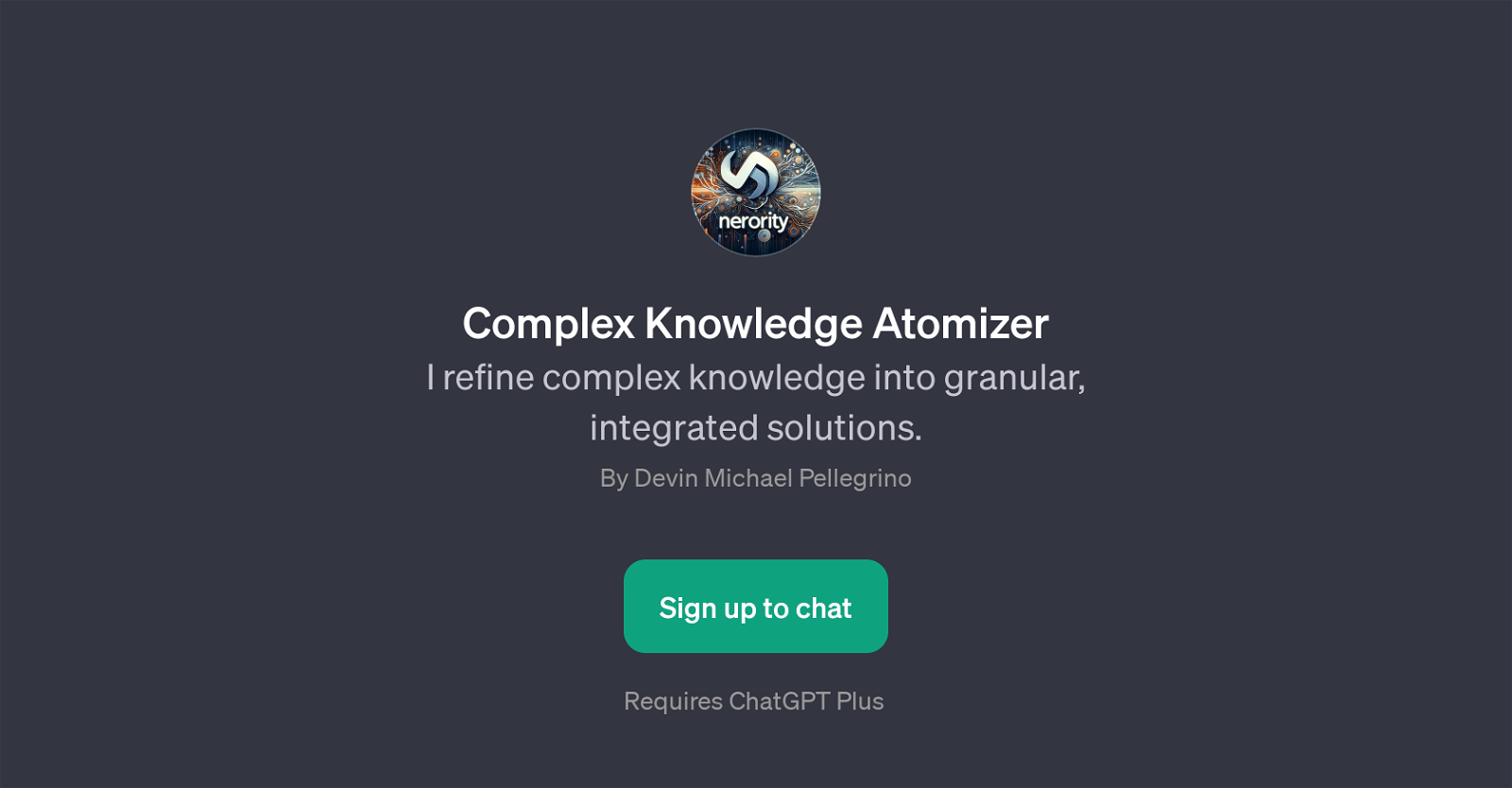 Complex Knowledge Atomizer website